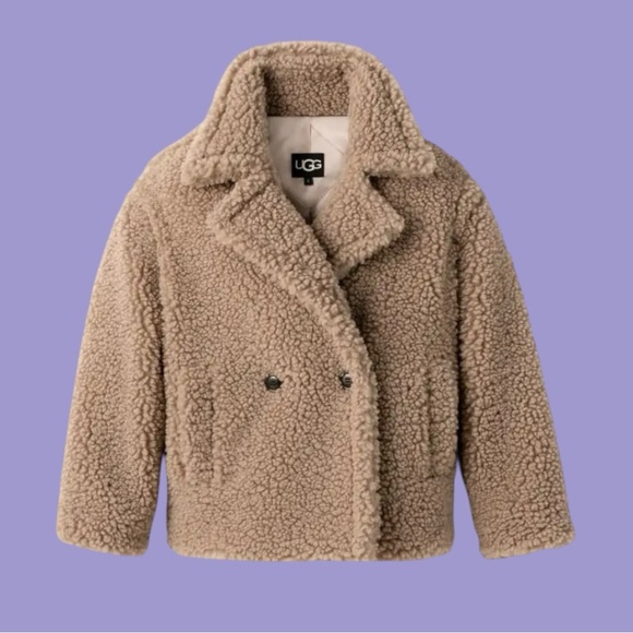 UGG Jackets & Blazers - UGG-Gertrude Short Teddy Coat-Putty